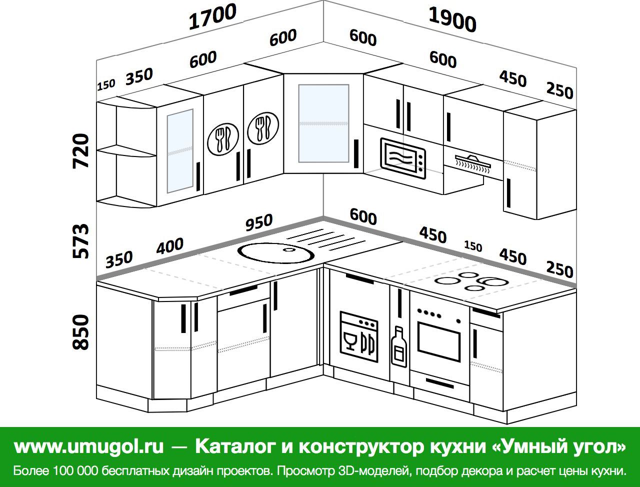 кухня угловая 2700 на 2700