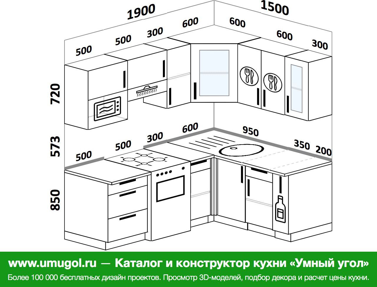 угловая кухня 1900 1600