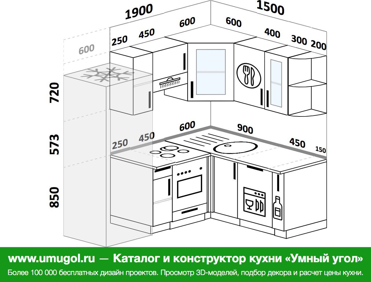 Кухня 170 на 160 угловая