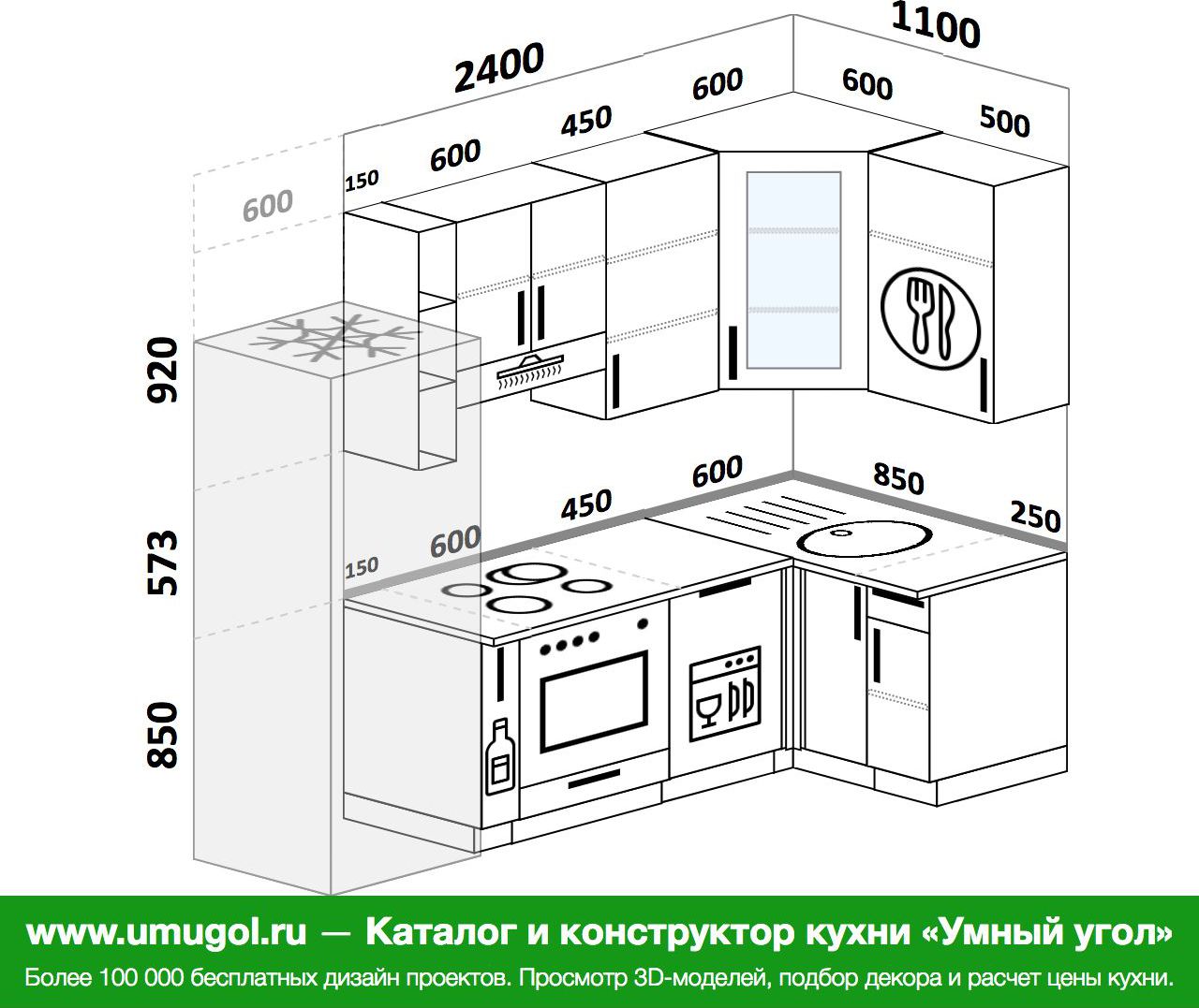 дизайн кухни размер 5 3