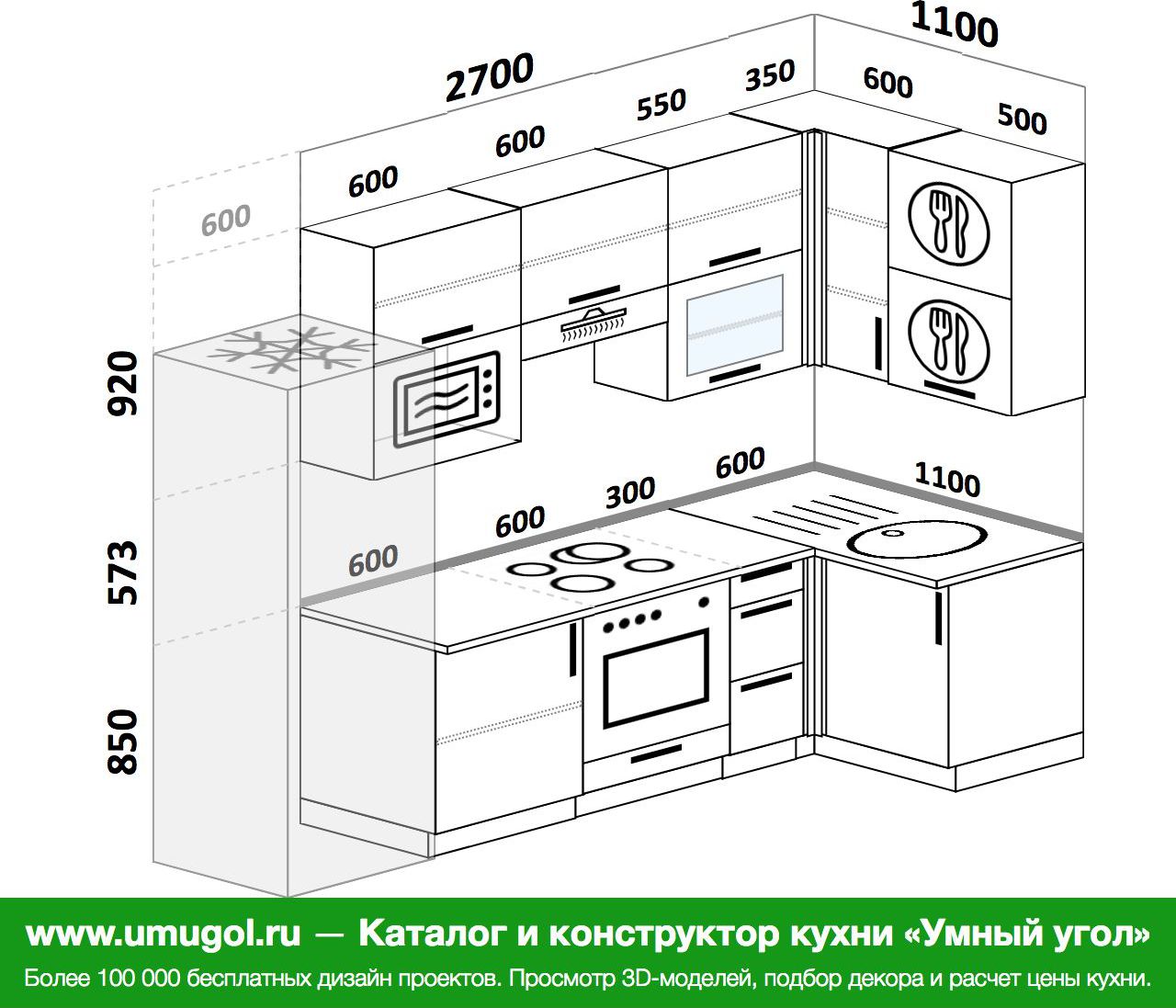 Кухня угловая 6 кв калькулятор