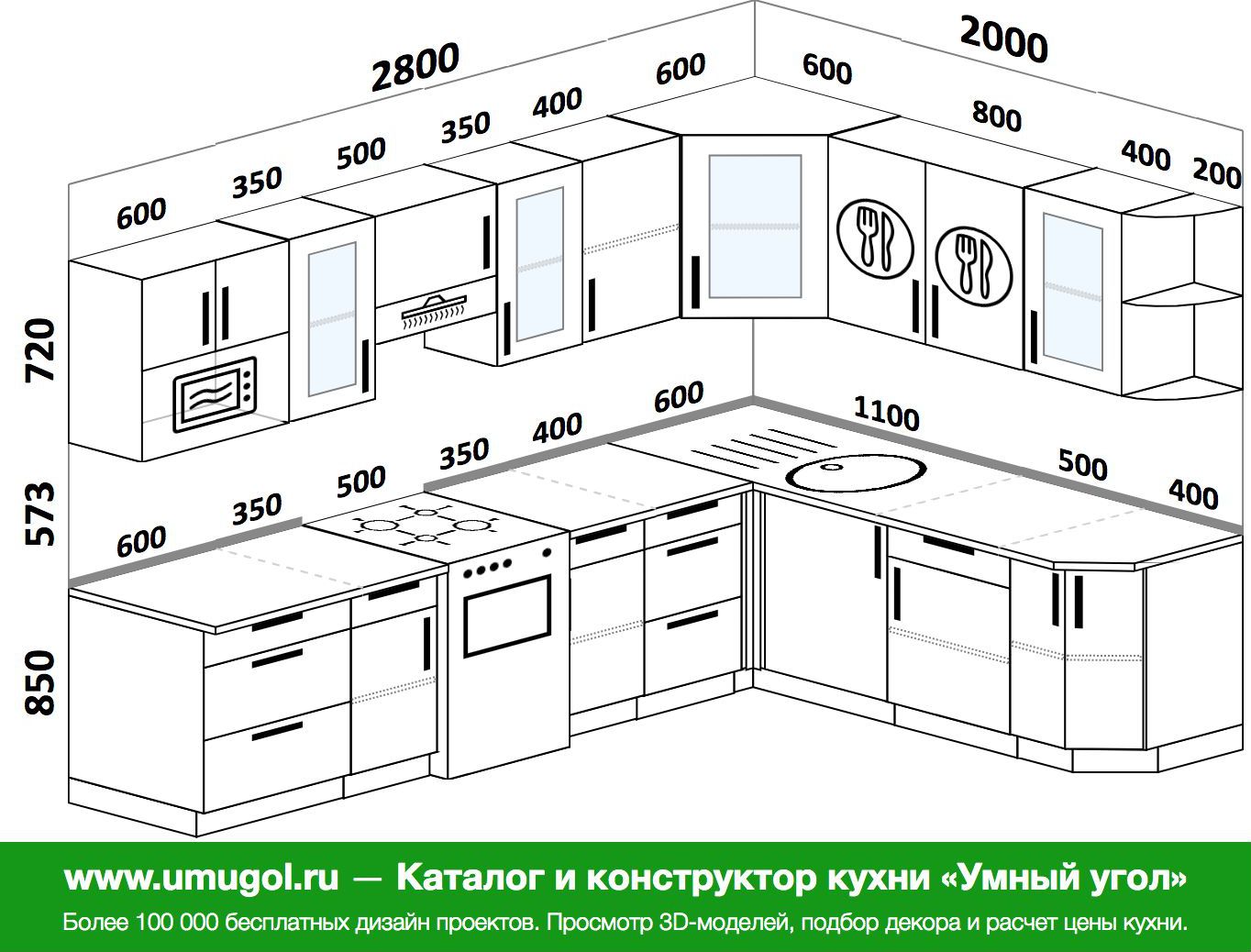 Дизайн угловых кухонь с телевизором