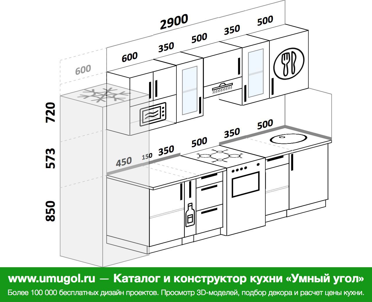 дизайн кухни размер 5 3