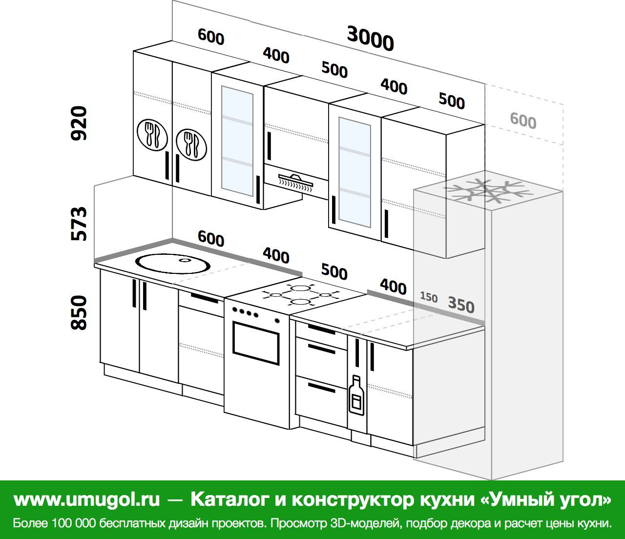 чертежи кухонной мебели для встроенной техники чертежи