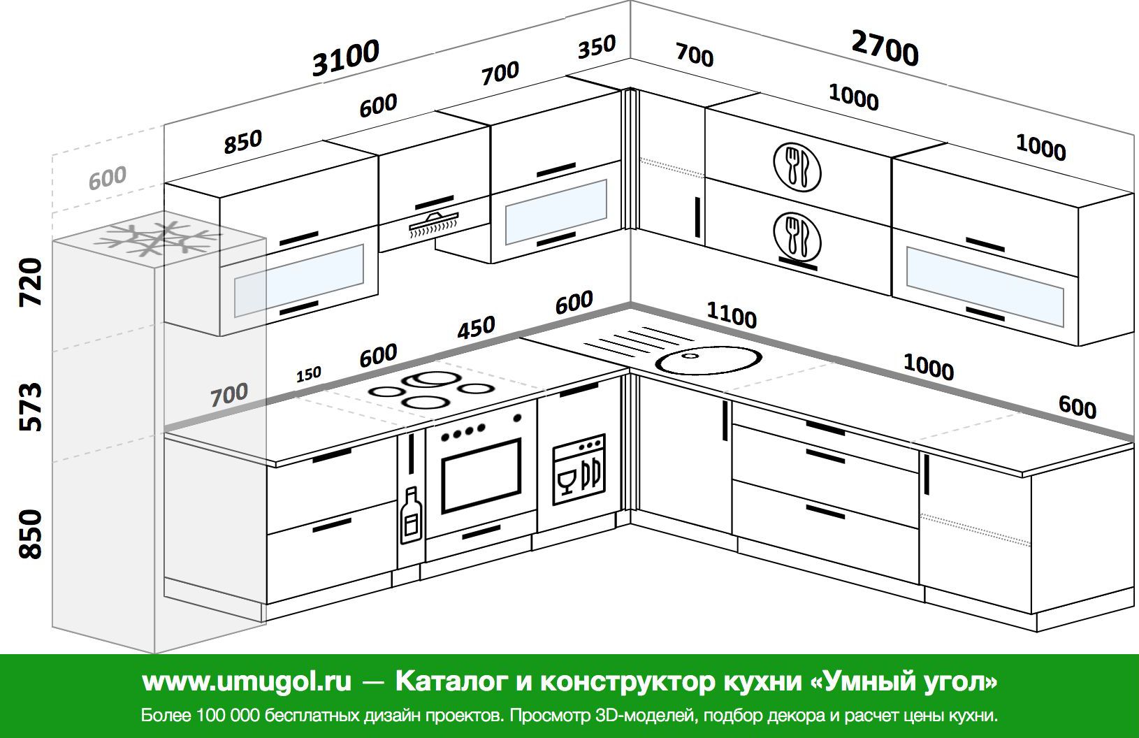 Проекты угловых кухонь 1800 на 3000