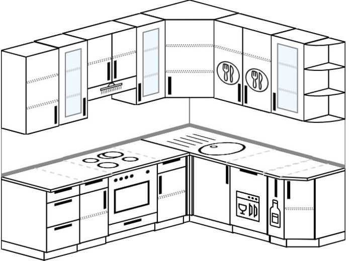 Как нарисовать угловую кухню