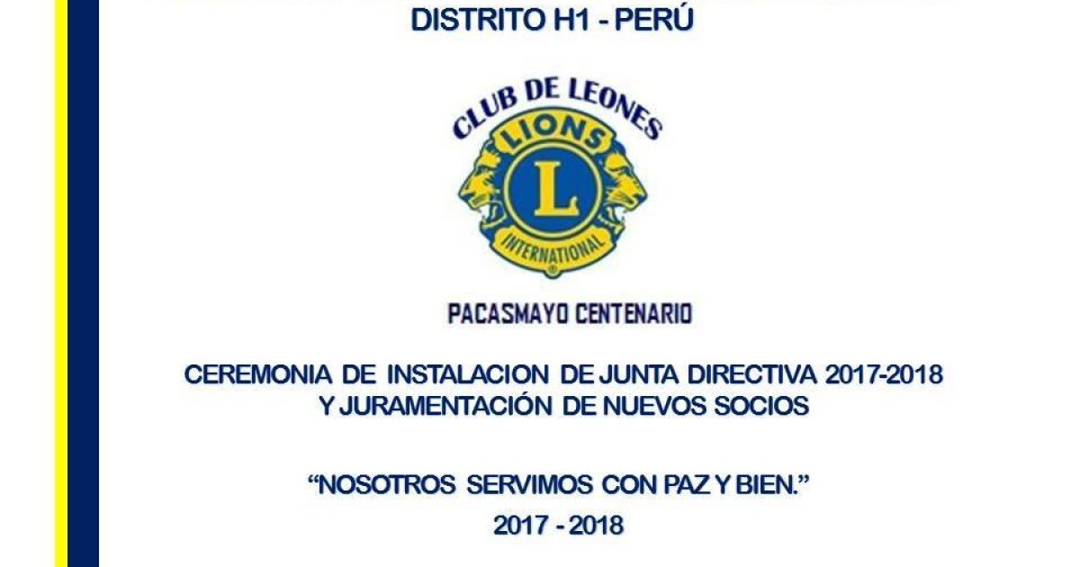 Nueva directiva de Club de Leones Pacasmayo Centenario - UNDiario