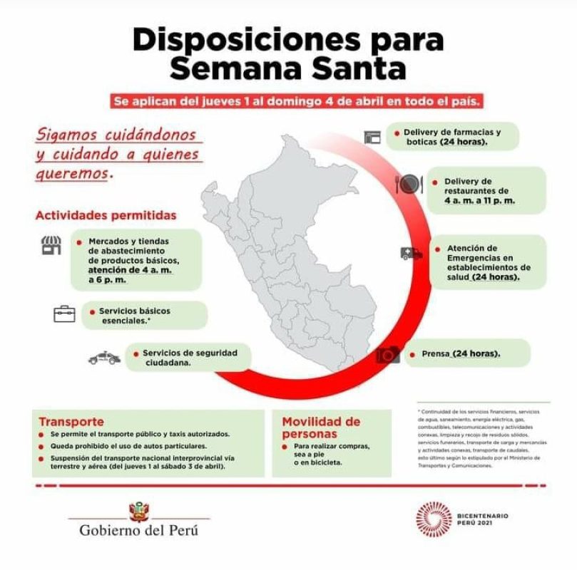 Disposiciones Semana Santa
