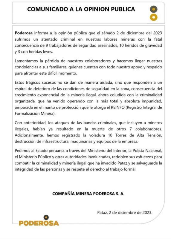 Comunicado poderosa 03122023