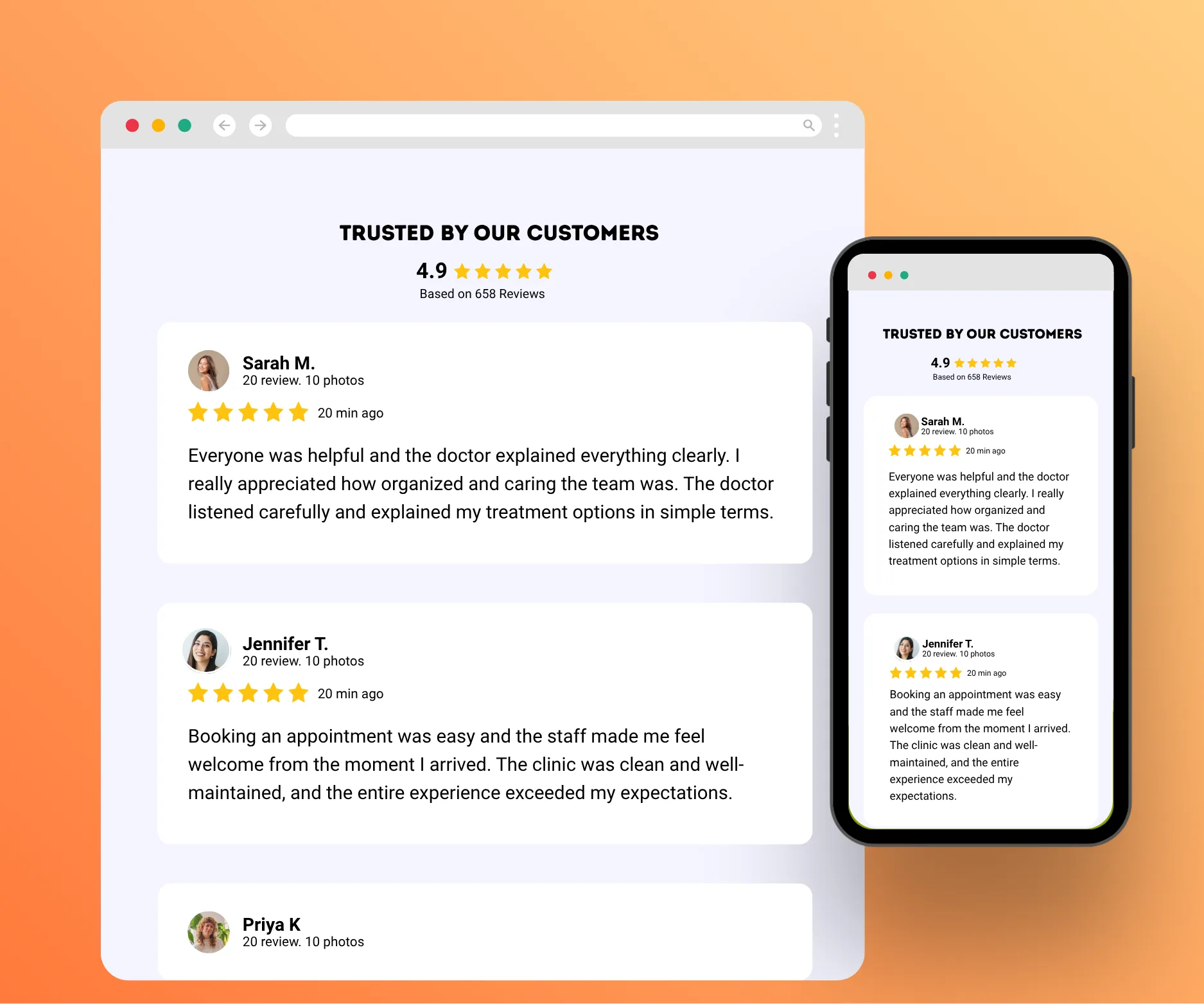 Display Customer Reviews on Your Website
