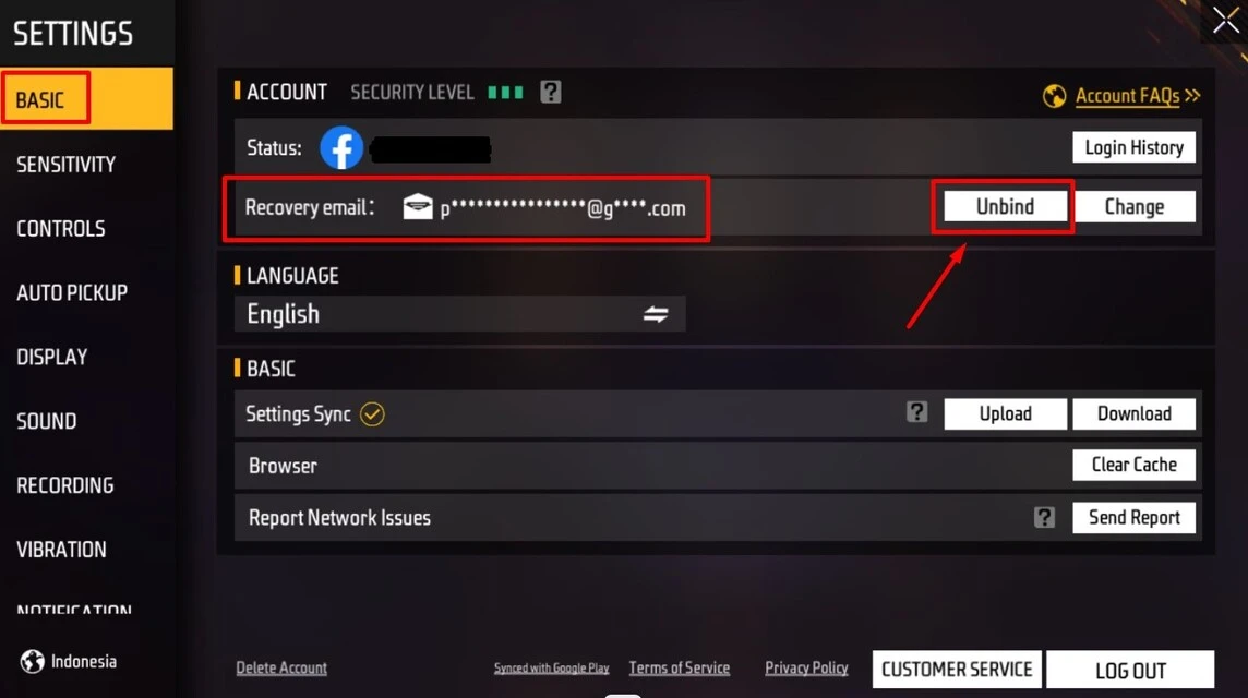 Unbind Akun Free Fire