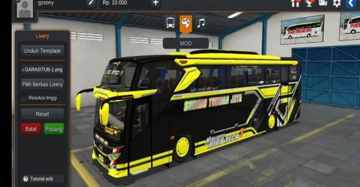 Download the Cool BUSSID Sudiro Tungga Jaya Lasamba Livery