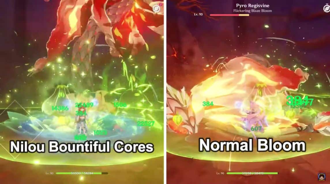 Bountiful Cores VS Normal Bloom