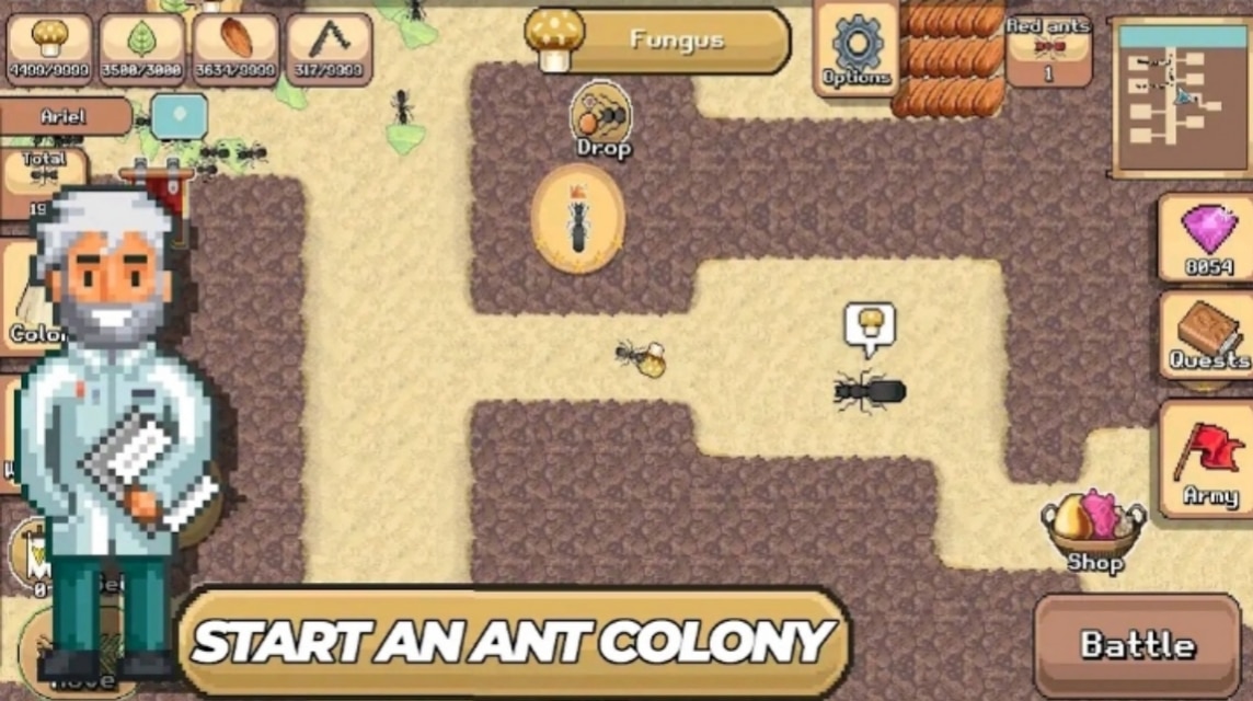 Pocket ants colony simulator