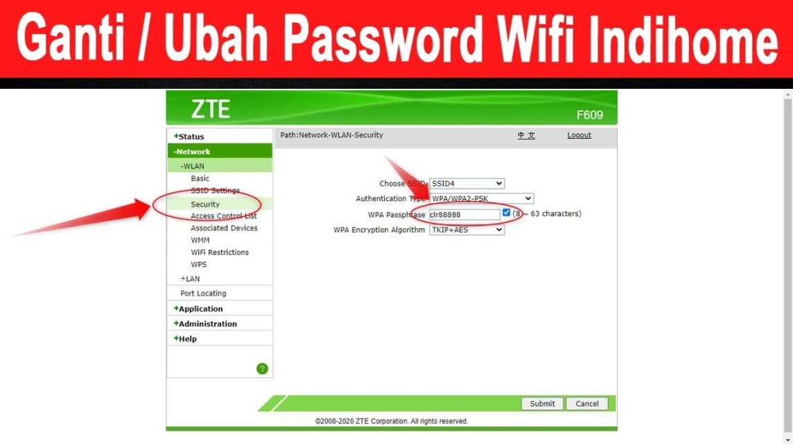 Ganti Password WiFi Indihome