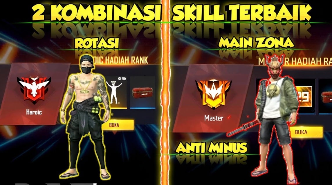 skill karakter FF terbaik untuk push rank