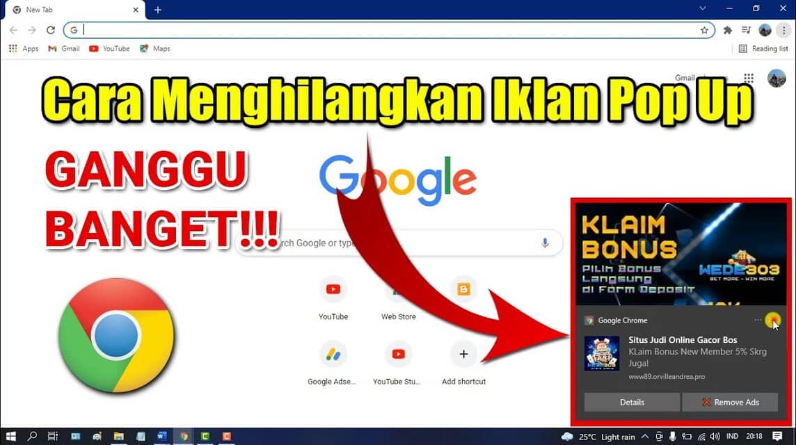 Google Chromeのポップアップ広告を取り除く方法