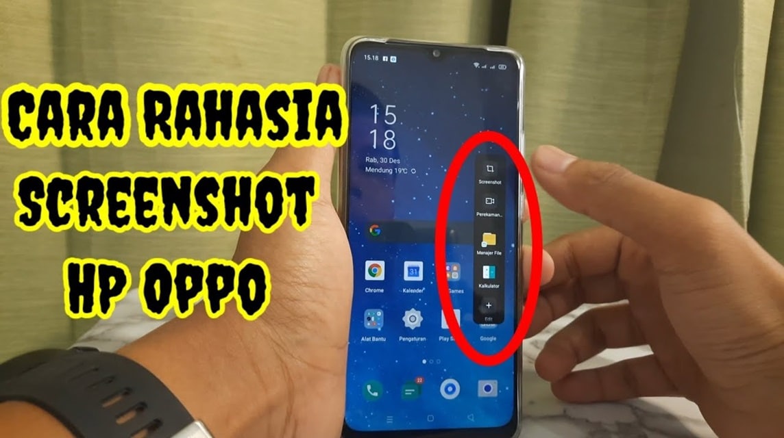 How to take a screenshot of an Oppo cellphone