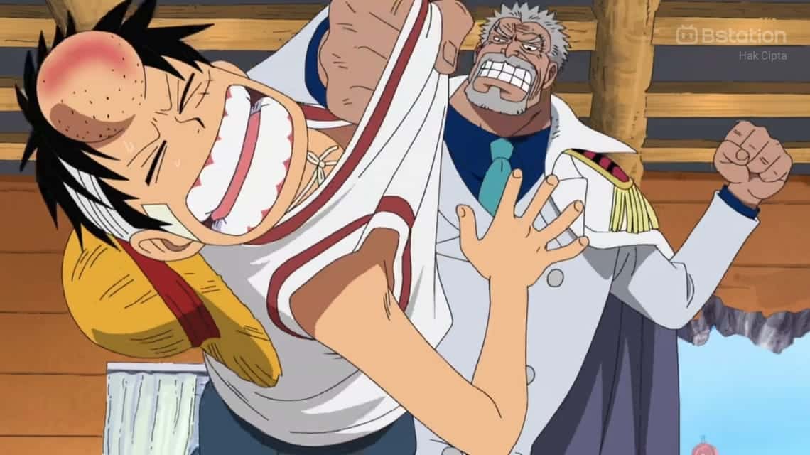 Garp meets Luffy