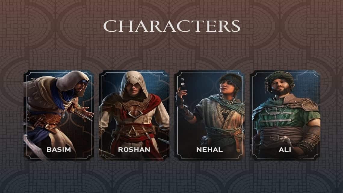 Assassins Creed Mirage characters