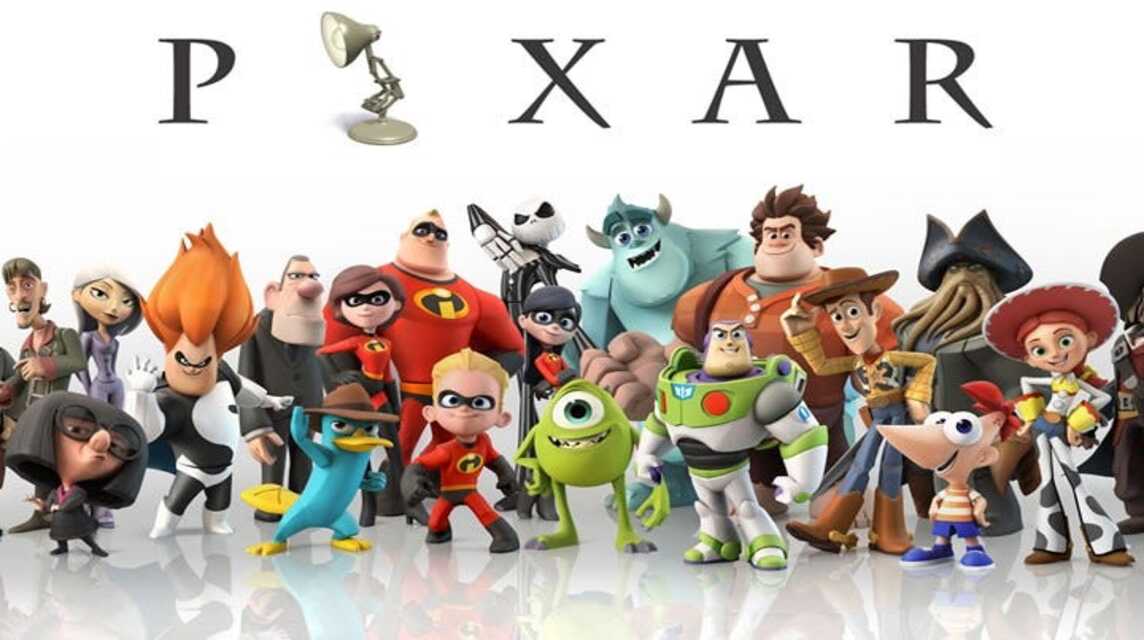 Movie poster featuring pixar characters in roblox style