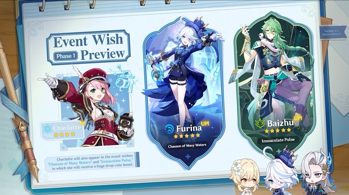 furina and charlotte banner genshin 4.2