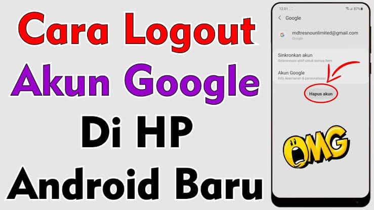 How to log out of Google account on cellphone