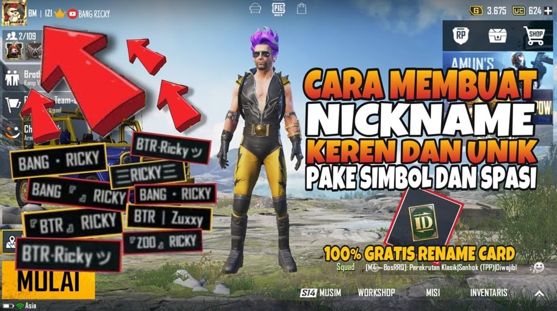 Nama ID PUBG Mobile Keren