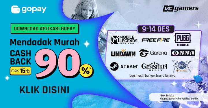 End of Year Surprise GoPay Promo December 2023, Top Up Game Cashback Up to 90%!