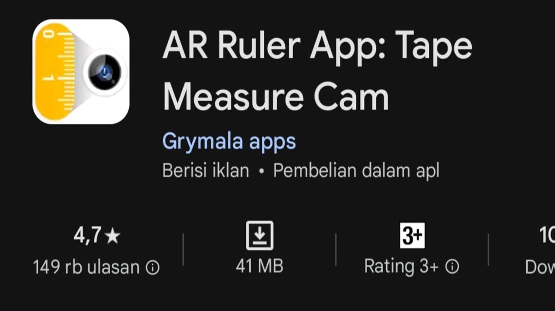 Cara mengukur tinggi badan online - AR Ruler App