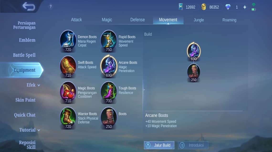 Sepatu Mobile Legends - Arcane Boots