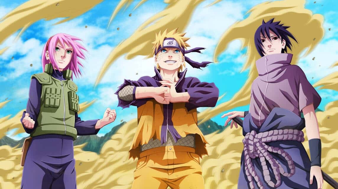 Naruto, Sasuke, Sakura - Main Characters of Naruto