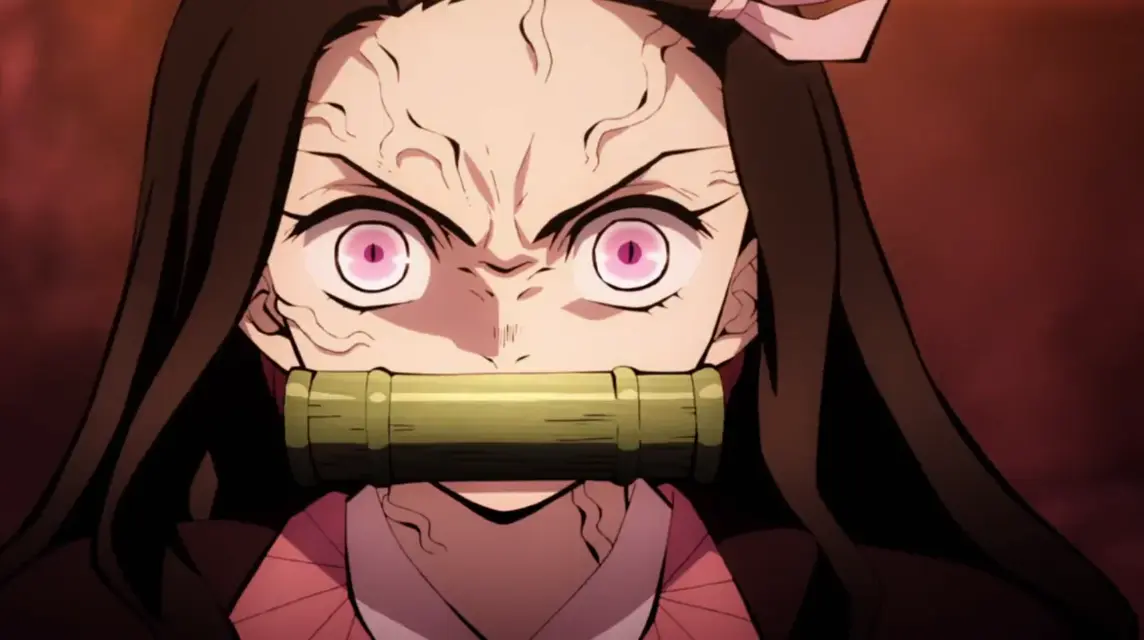 Nezuko Biting Bamboo