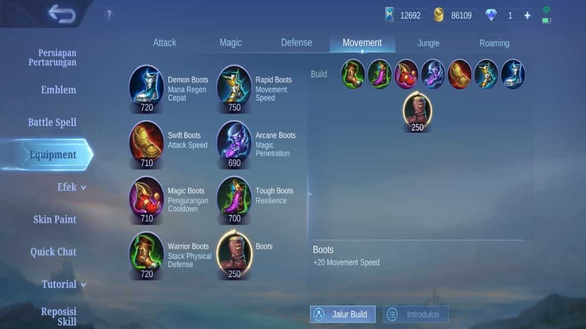 Sepatu Mobile Legends