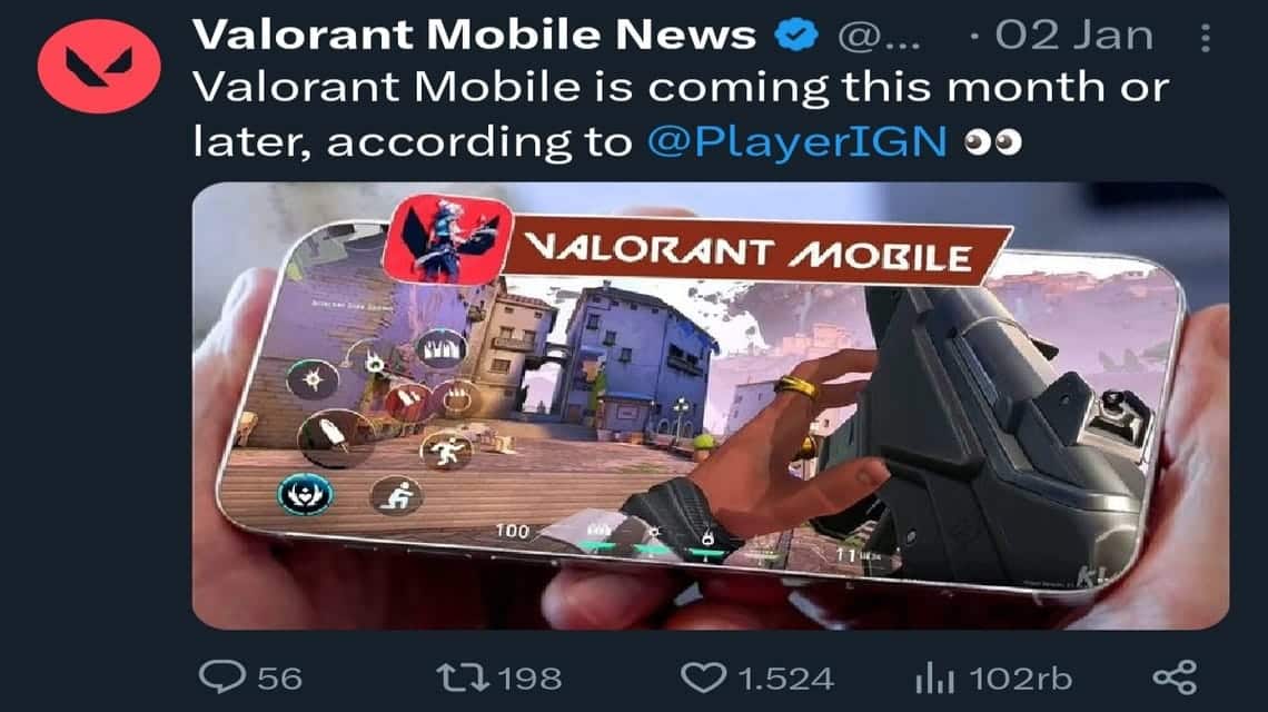 Valorant Mobile is rumored to be released in 2024