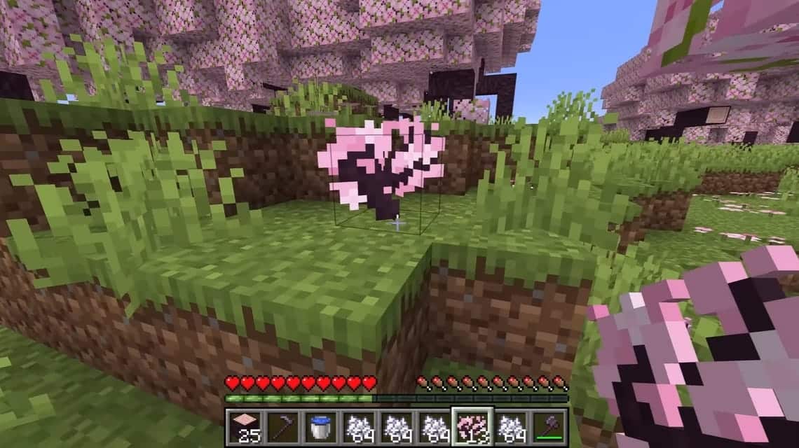 Bunga Sakura Minecraft - Anak pohon