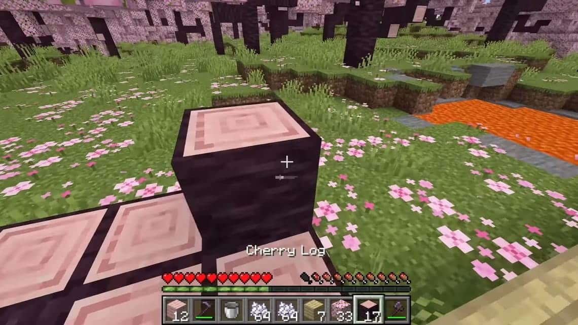 Bunga Sakura Minecraft - Batang kayu