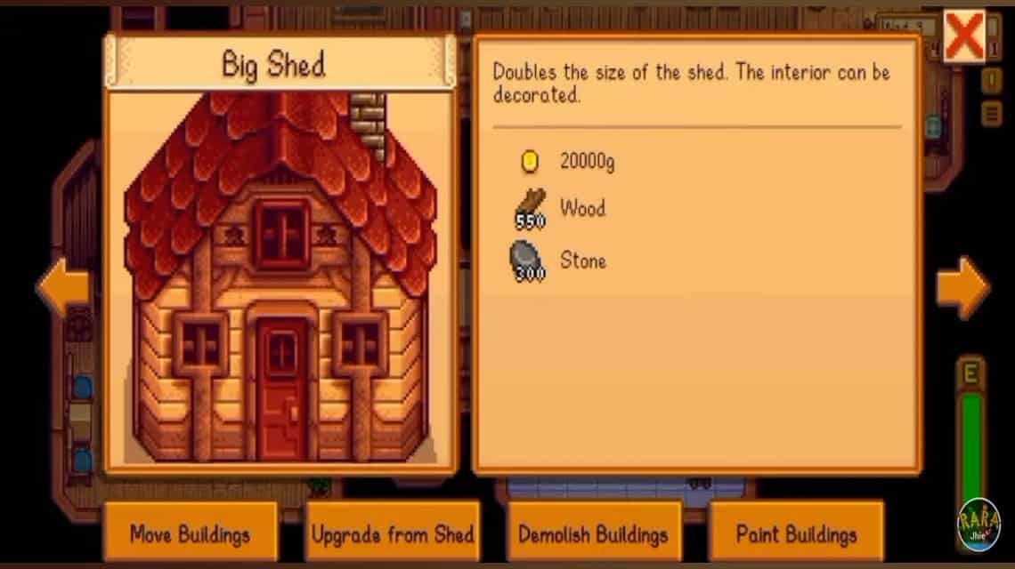 Big Shed Stardew Valley