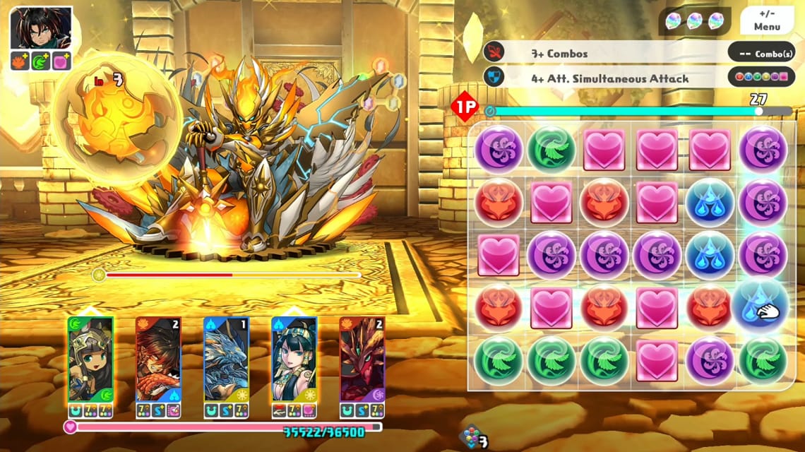 Monster Puzzle & Dragon terkuat - Contoh kombinasi A+