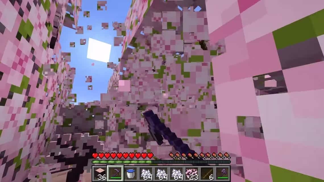 Bunga Sakura Minecraft - Daun