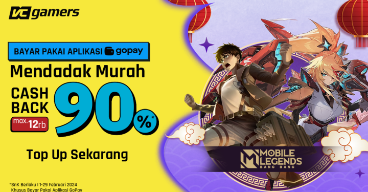 Don't hesitate to top up MLBB using GoPay, cashback up to 90%!