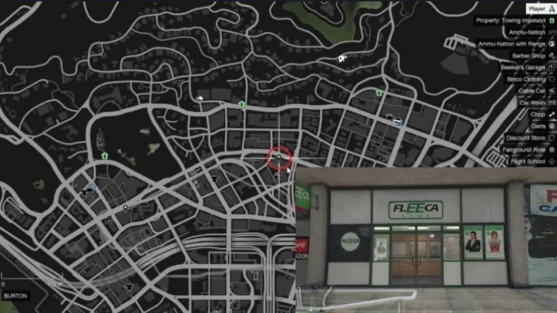 Where are the banks located in GTA 5 - Fleeca Burton