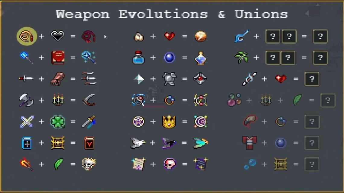 Vampire Survivor Weapon Evolution