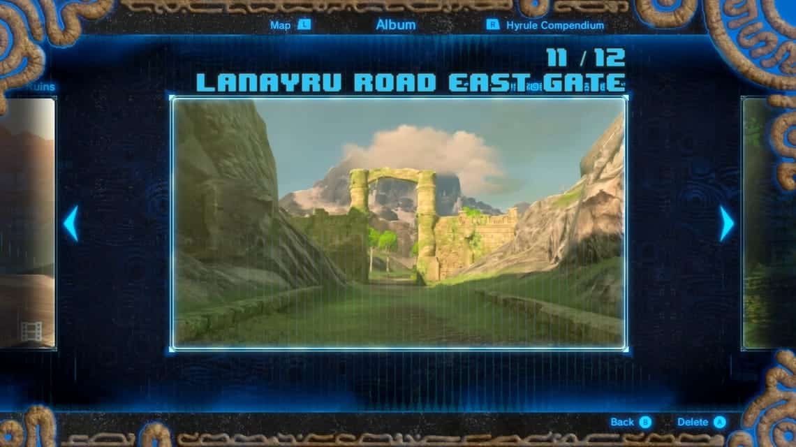 BOTW 메모리 위치 - Lanayru Road East Gate