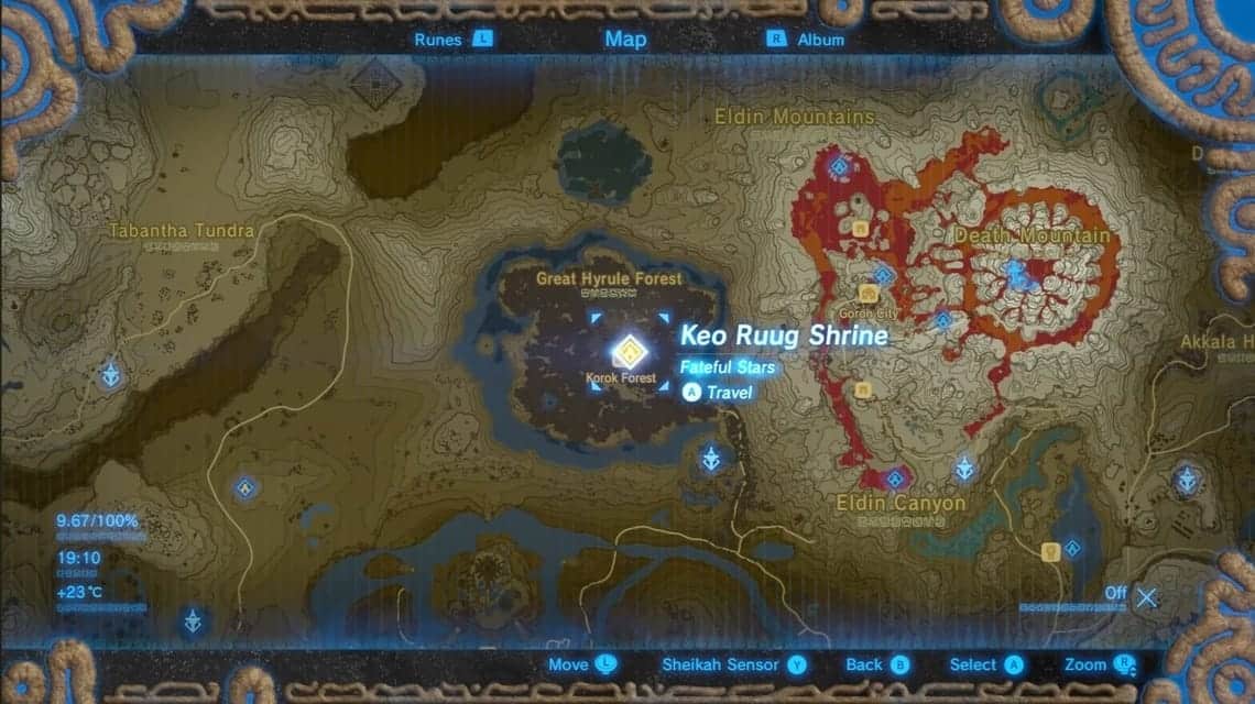 Location of Keo Ruug Shrine