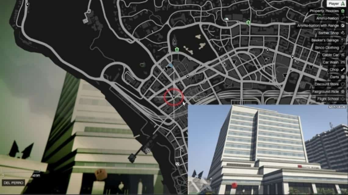 Where is the bank located in GTA 5 - Maze Bank West