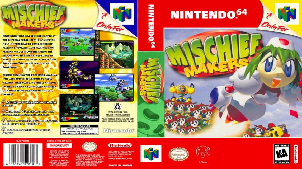 Mischief Makers ゲームのカバー