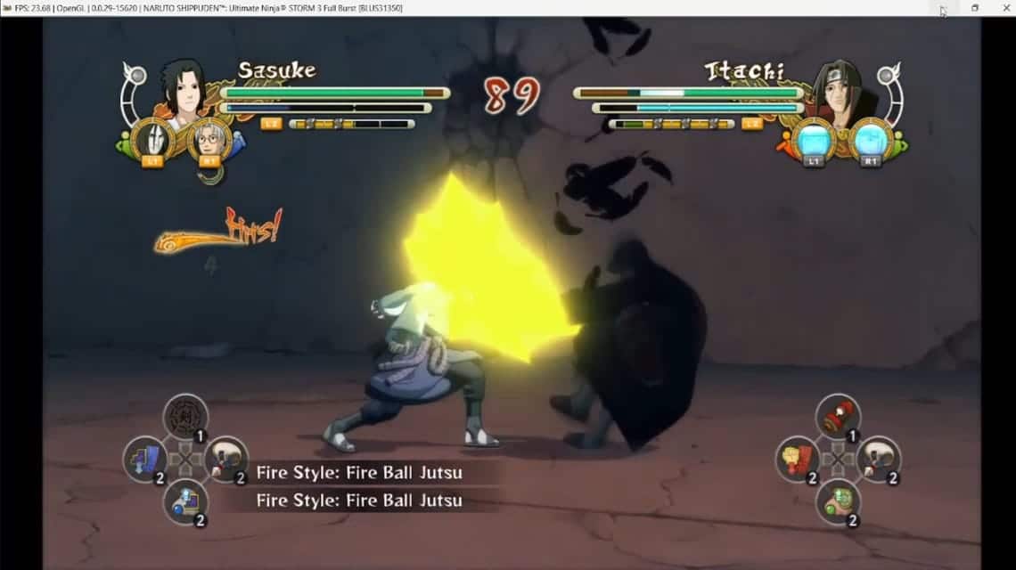 Emulator PS3 - Naruto Ultimate Ninja Storm