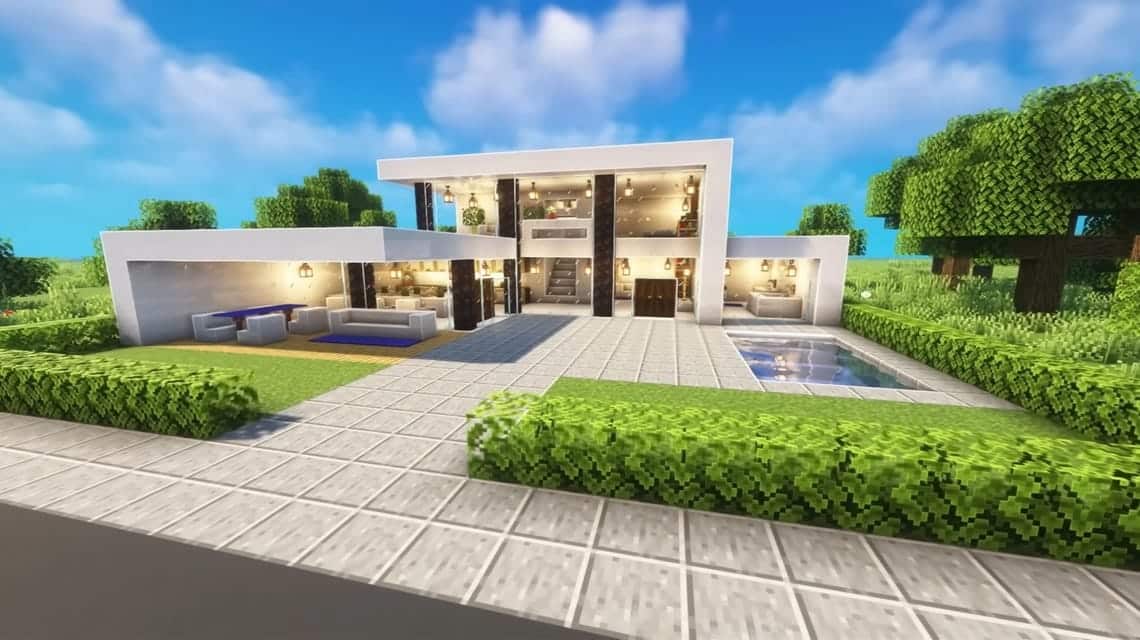 Rumah Minecraft - Rumah modern