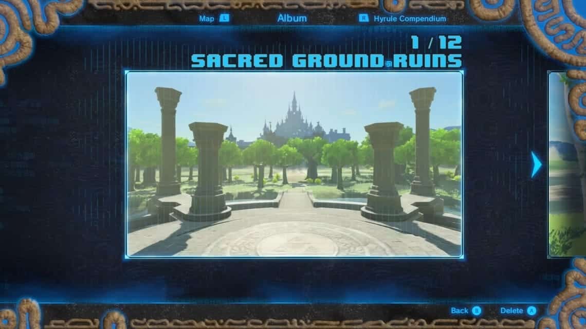 BOTW memory location - Sacred Ground Ruins